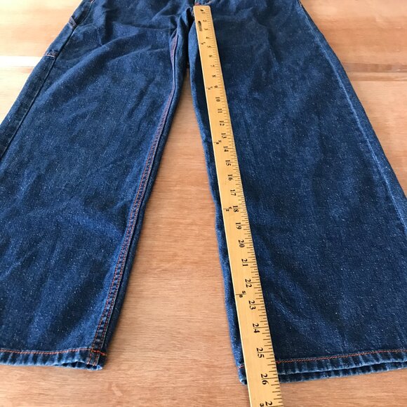 BDG Wide Leg Jeans Women 28 Blue High Rise Stretch Dark Wash Skater Grunge 18226 - Picture 7 of 13